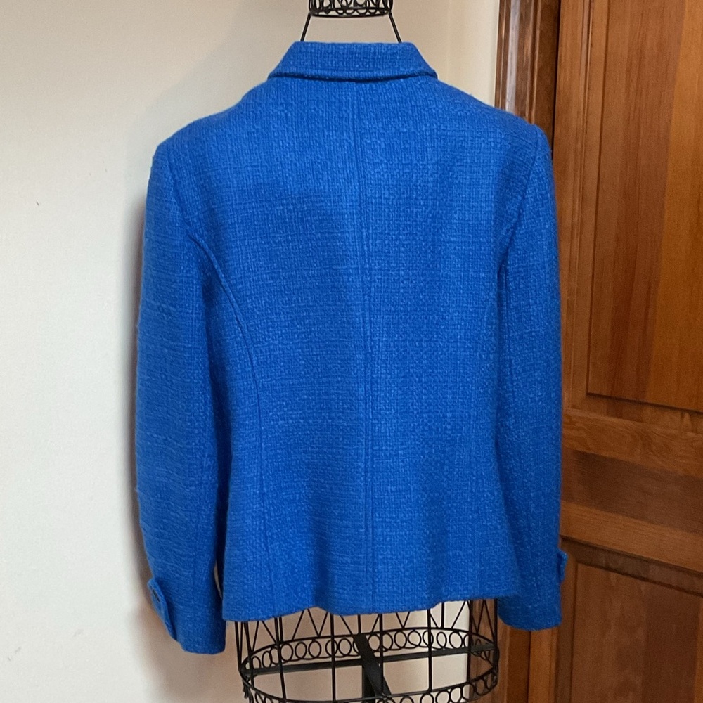 Louben Royal blue Tweed Blazer, 12 - Picture 3 of 5